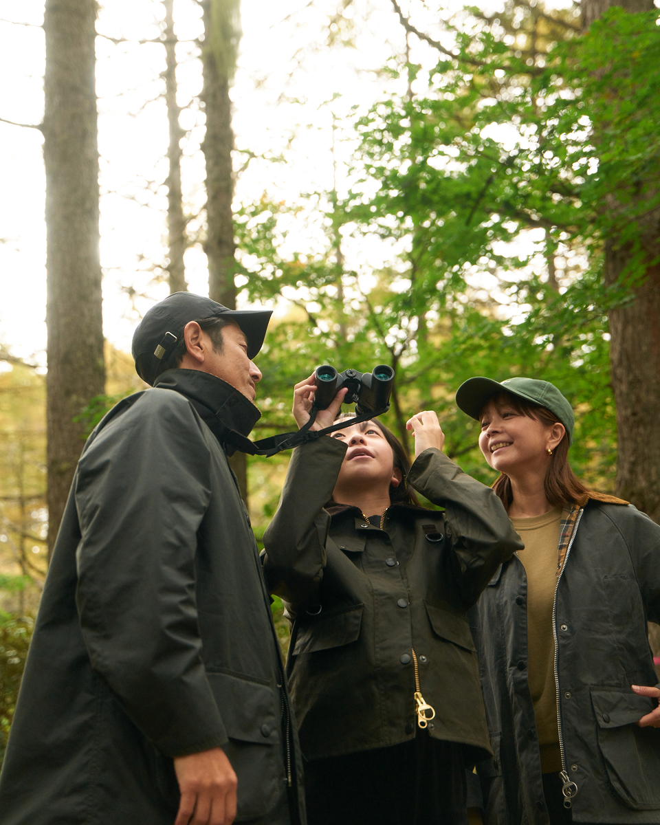蓼科山と肥野さん家族