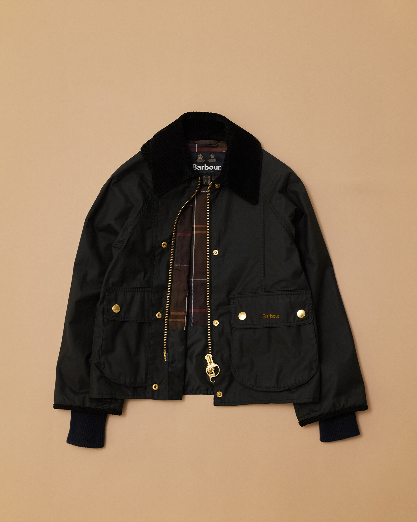 クロップド ビードネル ワックス ジャケット