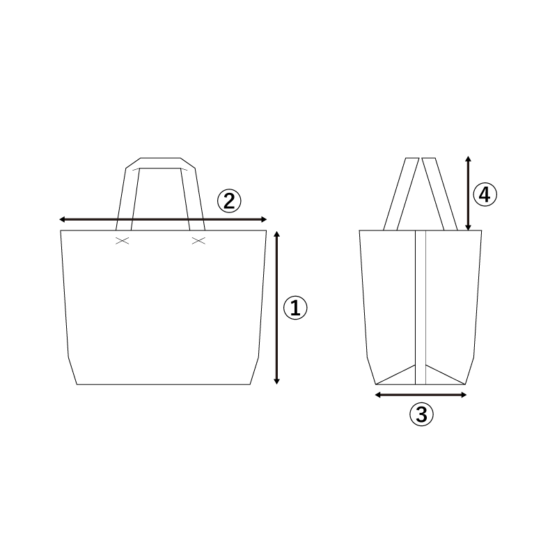 BAG バッグのサイズガイド