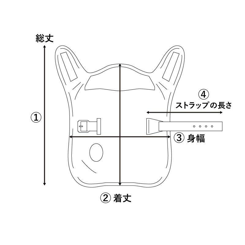 DOG COAT ドッグコートのサイズガイド
